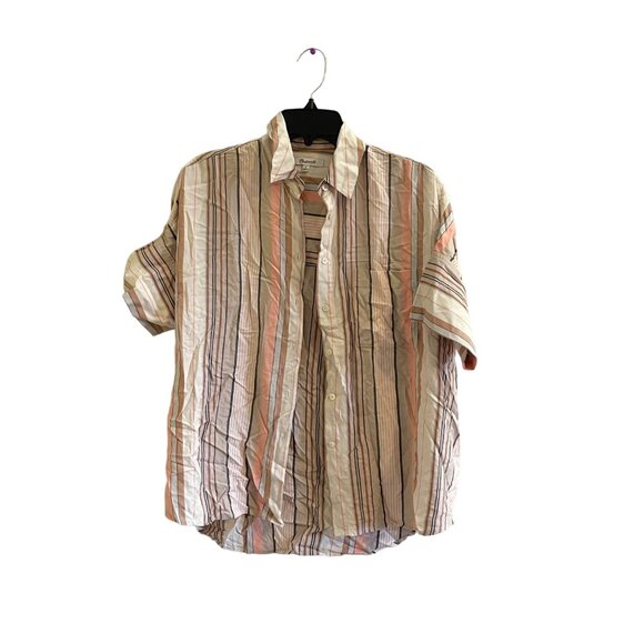 Madewell Stripped Size Small Collared Button Down Women's Shirt - Picture 1 of 3